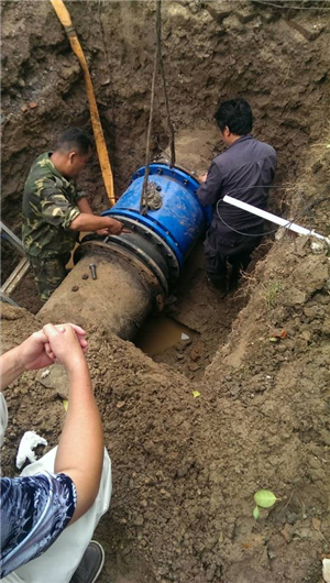 電磁流量計的現(xiàn)場安裝圖
